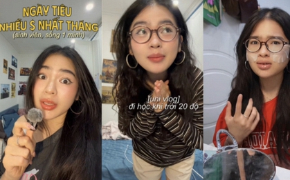 "Nàng thơ" sống một mình trong phòng trọ 3,8 triệu ở Hà Nội, nổi tiếng với loạt vlogs "dậy từ 1h sáng để học bài"