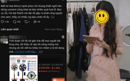 Tạo tranh cãi "Hoà Minzy có quá lố khi khoe hạnh phúc" rồi... gắn link bán quạt máy: Bức xúc vì cách làm affiliate "vô tội vạ" trên Threads
