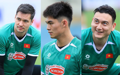 Phát sốt trước màn đọ sắc, đọ tài ở khung gỗ ĐT Việt Nam: Trung Kiên cạnh tranh với Văn Lâm, Filip, ai được bắt chính?