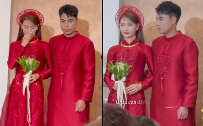 MC Huyền Trang Mù Tạt - vợ mới cưới của tuyển thủ Đức Huy nghẹn ngào chia sẻ về chiếc áo vest của người bố đã khuất