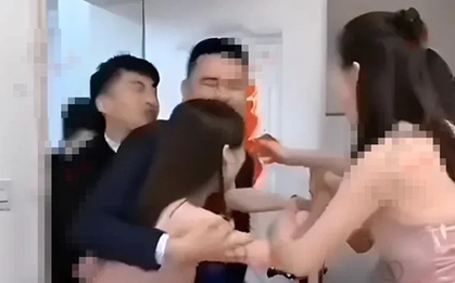 Chú rể ôm nhầm "gái lạ", cô dâu có phản ứng gây xôn xao