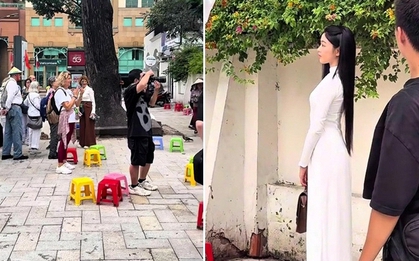Khách Tây xếp hàng xem Lọ Lem chụp ảnh, về nước kể "ở Việt Nam cứ đi vài bước là gặp tiên nữ"