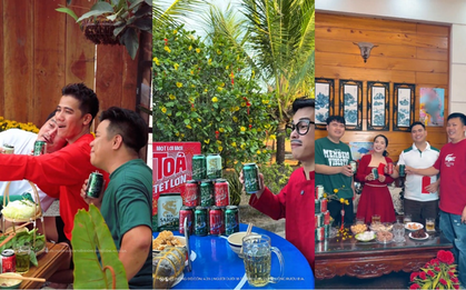 Mạng xã hội “dậy sóng” khi dàn KOL rủ nhau bắt trend thử thách Bia Saigon ngày Tết vừa qua
