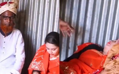 Nhìn thấy khuôn mặt chú rể, cô dâu ngất xỉu trong đám cưới