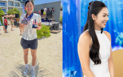 Ánh Viên khoe chân dài thẳng tắp, mặt mộc vẫn chiếm spotlight, khuấy đảo Maldives