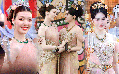 2 nữ thần Songkran đang gây sốt đất Thái: Xinh đẹp như xé truyện tranh bước ra, soi giá loạt trang sức mà hoảng hốt!