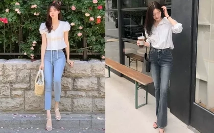 3 kiểu quần jeans cho người có chiều cao khiêm tốn, đi giày cao gót hay không thì chân vẫn dài