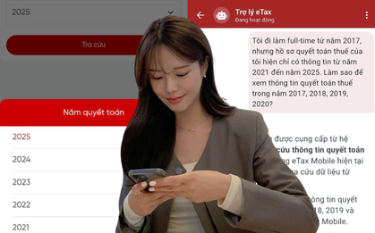 eTax Mobile chỉ hiển thị thông tin quyết toán thuế từ 2021-2025, làm sao để tra cứu quá trình đóng thuế của những năm trước đó?