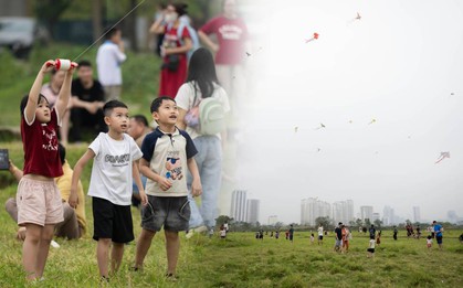 Một góc Hà Nội hóa “làng quê”, đông nghịt người thả diều mỗi chiều