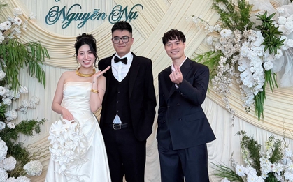 Văn Toàn diện vest bảnh bao ăn cưới em gái, cô dâu visual sáng bừng, vàng đeo trĩu cổ