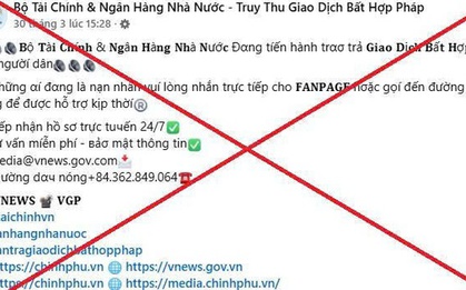 Xuất hiện trang Facebook mạo danh Bộ Tài chính nhằm lừa đảo chiếm đoạt tài sản