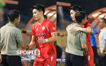 Cái ôm gây sốt của Đình Bắc và HLV Văn Sỹ Sơn sau vụ bị kỷ luật xôn xao cả V.League