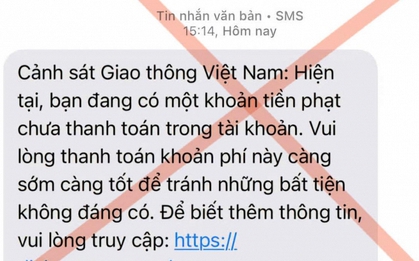 Tất cả người dân khi nhận được tin nhắn "phạt nguội" dạng này, cần xóa ngay lập tức