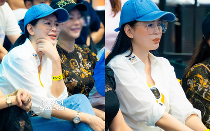 CLIP: Bắt trọn nhan sắc thực của vợ tỷ phú Johnathan Hạnh Nguyễn đi xem Pickleball PPA Asia 100