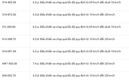 36 chủ xe có biển số sau nhanh chóng nộp phạt nguội theo Nghị định 168: Vi phạm cùng 1 lỗi có mức phạt lên tới 22 triệu đồng