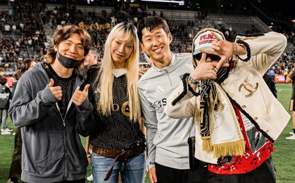 G-Dragon hoá cameramen chạy quanh săn đón Son Heung-min, khoảnh khắc hai ngôi sao chung khung hình gây sốt