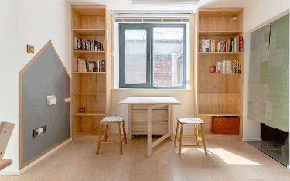 Gia đình 4 người sống trong căn hộ rộng 36m² ở khu vực có trường học tốt: Không có phòng khách hay phòng ăn nhưng vẫn rất hạnh phúc