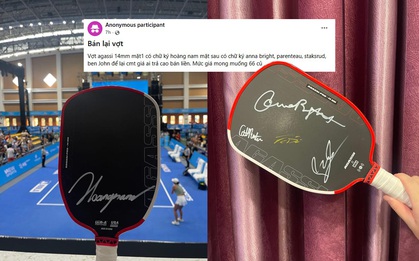 Fan Pickleball xin chữ ký của các tay vợt tại PPA Hà Nội về rao bán lại giá 66 triệu đồng