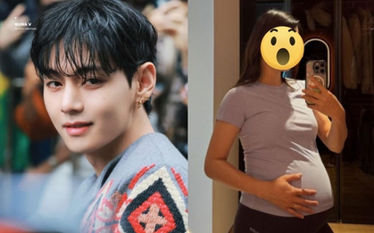 Nữ diễn viên đang mang thai thường xuyên xem ảnh V (BTS) vì muốn con giống nam thần Kpop 