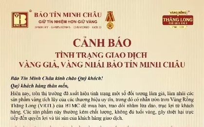 Cảnh báo tình trạng vàng giả, vàng nhái thương hiệu trên thị trường