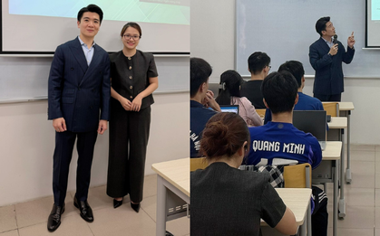 Thầy giáo diện vest bảnh bao đứng trên giảng đường, hoá ra là Tổng tài nghìn tỷ nhà bầu Hiển