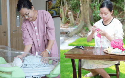 Miệt mài làm nôi, may nệm, chuẩn bị gấu bông cho con, cuối cùng TikToker Út Về Vườn cũng sinh con đầu lòng