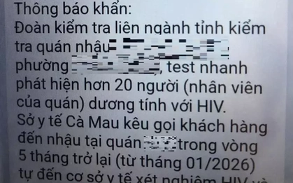 Thực hư thông tin nhân viên nhà hàng ở Cà Mau nhiễm HIV gây xôn xao