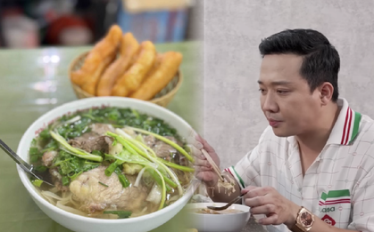 Quán phở lõi rùa khiến vợ chồng Trấn Thành quất sạch hai bát, u mê "xúi" luôn chủ quán Nam tiến