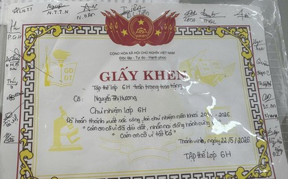 Tấm giấy khen đặc biệt khiến một cô giáo "sĩ đến hết đời"