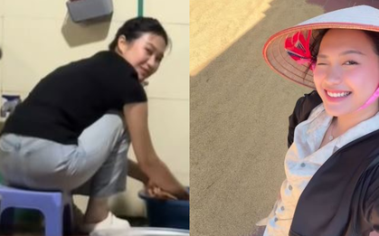 Điều ít ai biết về Doãn Hải My khi về quê làm dâu nhà Văn Hậu: Rửa bát ngày cỗ đến phơi thóc ngày mùa