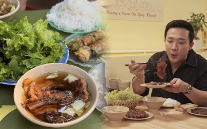 Quán bún chả bán 36 năm ở phố Yên Phụ được Trấn Thành khen “hàng ngon nhất từng ăn”, gia đình Salim cũng mê tít
