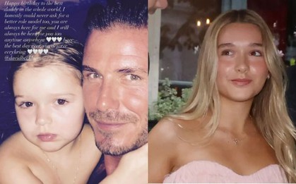 Bức ảnh hiếm của David Beckham và con gái Harper ở bể bơi gây chú ý