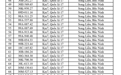 CSGT yêu cầu 865 chủ phương tiện sau đây khẩn trương nộp phạt nguội theo Nghị định 168