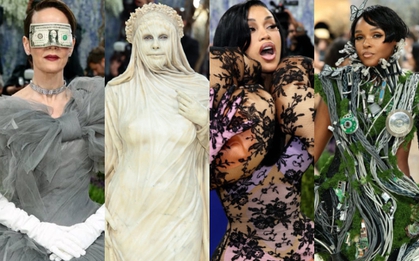 Làm lố đỉnh cao nhất Met Gala 2026: Cardi B mặc dị khó đỡ, Katy Perry biến thành AI vẫn lép vế trước 1 sao nữ hóa tượng như thật
