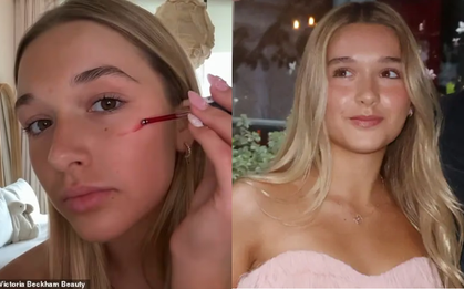 Tiểu thư Harper Beckham dậy thì mặt đầy mụn vì skincare sai cách, làm cả slide thuyết trình xin Victoria... được uốn tóc