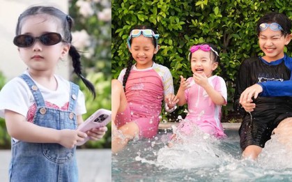 Gấp 3 visual khi dàn "cậu ấm cô chiêu" nhà Khánh Thi - Phan Hiển đi bơi, tiểu thư Lisa ra dáng "Chủ tịch nhí" hot nhất nhì showbiz Việt