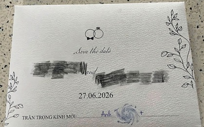 Tấm thiệp mời cưới gây xôn xao nhất hôm nay: Gửi đồng nghiệp đã có gia đình nhưng cách ghi tên lại khiến hội chị em tranh cãi nảy lửa