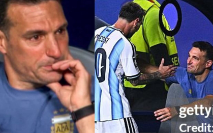 HLV Argentina "cạn lời", ôm Messi khóc