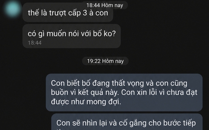 "Thế là trượt cấp 3 à con?": Đoạn hội thoại của hai bố con ở Hà Nội sau khi biết điểm thi vào lớp 10 gây nghẹn ngào
