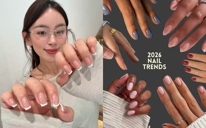 Nail 2026 không còn chuộng đính đá, phụ nữ sành điệu đang mê những bộ móng tinh giản