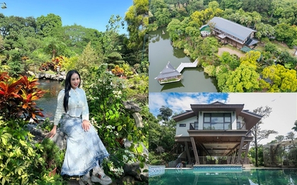 Nữ tiến sĩ, giảng viên thanh nhạc được chồng xây tặng nhà 25.000m2 như khu sinh thái ở Hà Nội