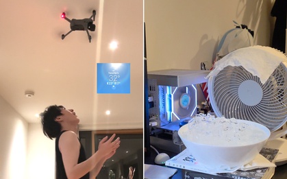Nắng nóng kỷ lục ở châu Âu, hội du học sinh dùng cả flycam để... làm mát