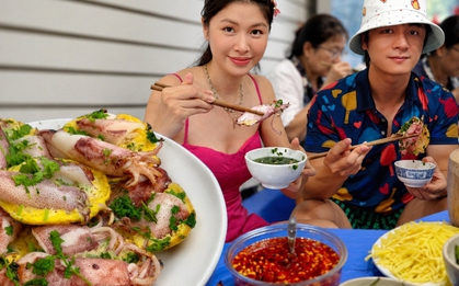 Cả gia đình hotmom Thủy Anh mê tít món bánh "nhỏ mà có võ" này khi du lịch Nha Trang: Ai đi biển cũng phải thử ít nhất một lần!