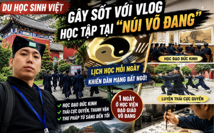 Du học sinh Việt gây sốt với vlog “lên núi Võ Đang bái sư học đạo”: Thời khoá biểu khiến nhiều người ngỡ ngàng
