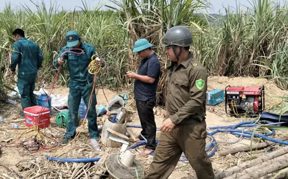 Phát hiện máy móc nghi phục vụ khai thác vàng tại khu đất của cán bộ công an xã