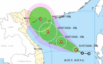 Tin áp thấp nhiệt đới sắp mạnh thành bão số 1 và thời tiết mưa lớn tại Hà Nội
