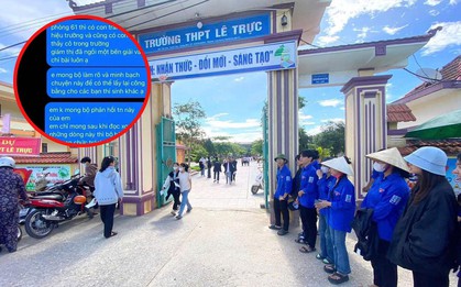 Vụ nghi vấn tiêu cực tại điểm thi ở Quảng Trị: Hiệu trưởng thông tin về lực học của con trai