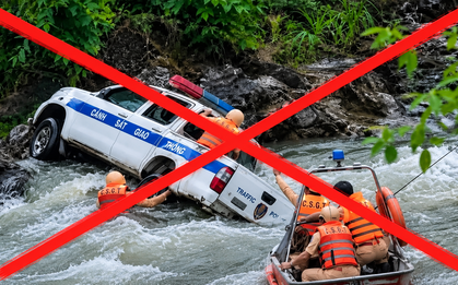 Công an Lào Cai bác tin xe công vụ lao xuống suối