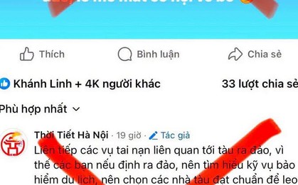Xác minh, xử lý fanpage "Thời Tiết Hà Nội" vì đăng thông tin chưa kiểm chứng, gây hoang mang