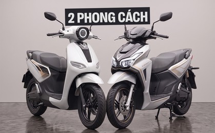 Hai xe máy điện VinFast mới liên tục được hé lộ thông số: Một mẫu cốp lớn, mẫu kiểu Vario chạy tới 90km/h, có kết nối app